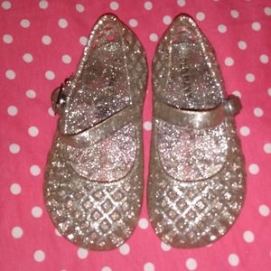 Old Navy Silver & Gold Glitter Jellies 2 PAIR!